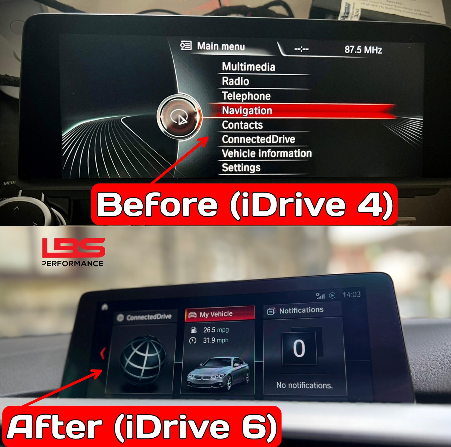 iDrive 4-iDrive 6 Flash + Fullscreen Apple CarPlay